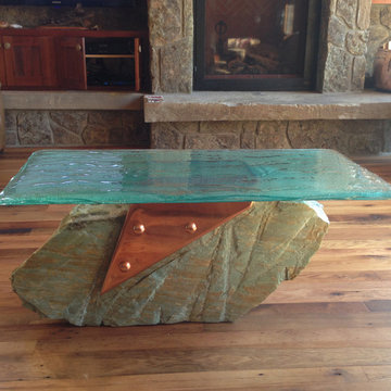 Fused Midori Glass Table Top