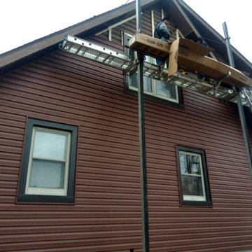 Log Cabin Vinyl Siding Remodel in York Springs PA 17372