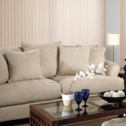 Vertical Blinds | Eclectic Living Room| Blue & Off-White | Modern Furniture & Tr - Vertical Blinds