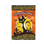 Breeze Decor - Halloween Black Cat 13"x18.5" USA-Produced Home Decor Flag - Flags are manufactured in the USA, with Licensing from American Companies and sold by American Vendors Only. Beware of Counterfeit Items from Overseas. Designed to hang vertically from an outdoor pole or inside as wall decor, Pro-Guard sublimation flag measures 28"x 40" with a 3" Pole sleeve. Read both Sides. Poles and hardware are NOT INCLUDED.