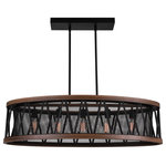 CWI Lighting - Parsh 5 Light Island Chandelier With Pewter Finish - Bring an inviting touch to your favorite gathering space by hanging the Parsh 5 Light Chandelier over your dining table. This island/pool table light fixture has an oval metal mesh shade in earthy black-brown palette.  Embodying a rustic chic aesthetic, this light source with five bulbs delivers soft, diffused light for a dining room ambiance that's laid back and welcoming. Feel confident with your purchase and rest assured. This fixture comes with a one year warranty against manufacturers defects to give you peace of mind that your product will be in perfect condition.