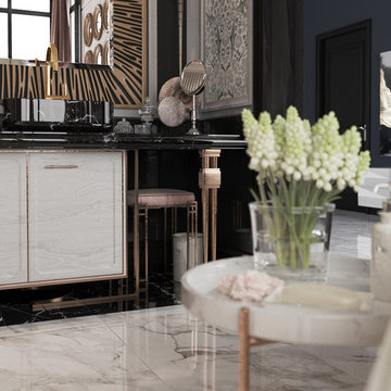 Design The Classic, Modern Small Interior Kitchen Design, Nice Flowers