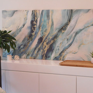 Residential Port Macquarie, styled sideboard buffet, art and accessories