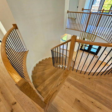 Project #110 | Beautiful Curved Staircase with Circular Balcony