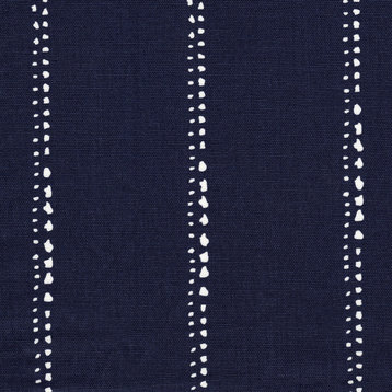 Carlo Vintage Indigo Stripe Blue Rod Pocket 36" Tailored Tier Curtain Panels