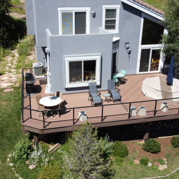 Roxborough Park Composite Deck With Horizontal Cable Railings