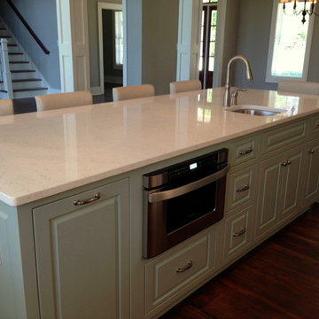 Island with Built-In Microwave Drawer