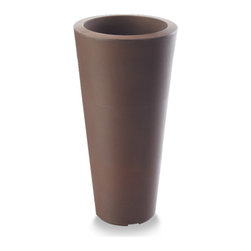 Crescent Garden - Bleeker Planter, Copper, 15" - Outdoor Pots And Planters