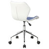 Techni Mobili Modern Height Adjustable Office Task Chair, Blue