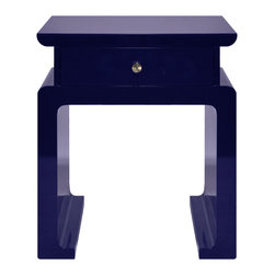 Worlds Away - Worlds Away Shea Pagoda Style One Drawer Side Table - Side Tables And End Tables