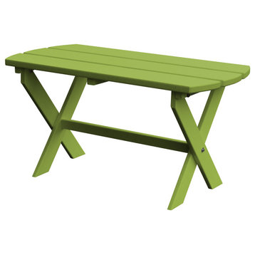 Poly Folding Oval Coffee Table, Tropical Lime