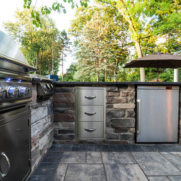Outdoor Living With Spa And Gas Firepit