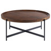 Bowery Hill 42" Round Coffee Table in Medium Chestnut