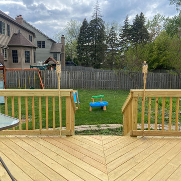 Pressure Treated Deck with Lattice Skirting in Palatine, IL