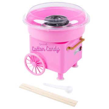 Countertop Cotton Candy Machine Includes Scoop and 10 Serving Sticks (Pink)