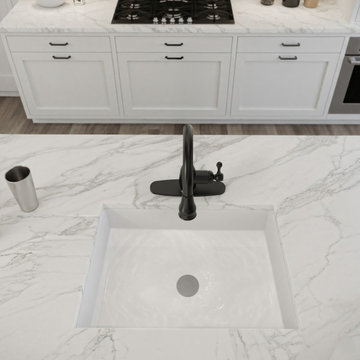 Contemporary Kitchen Faucet with Pull-Down Sprayer