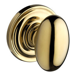 Baldwin - Ellipse Door Knob on Traditional Round Rose - Door Hardware