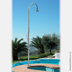 Origo Outdoor Shower With Mixer And Handshower - Outdoor Showers