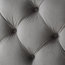 Lewis Square Cocktail Ottoman, Allover Tufted, Castered Legs, Velvet, Gray