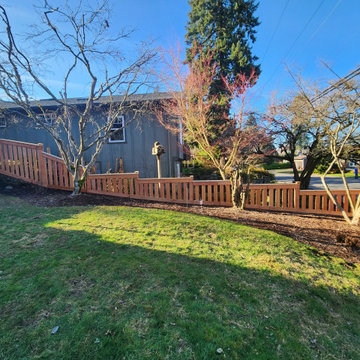 Front yard fence with clear cedar