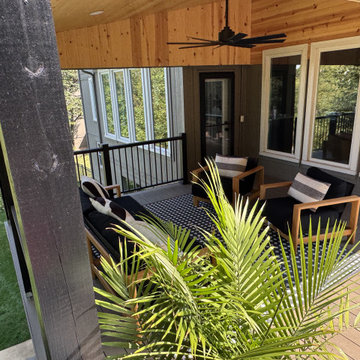 Covered Hillside Deck Addition in Shawnee