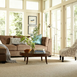 Plush Beige Carpet - Flooring