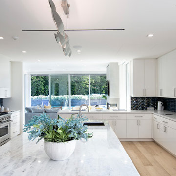 Origami Field Moxie Cottage Blue Pearl Kitchen