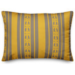 DDCG - Yellow Folk Stripes Throw Pillow - Bring some whimsical personality and character to your space with this folk-inspired decorative lumbar throw pillow. This patterned lumbar pillow makes the perfect accent piece because it can be mixed and matched with other pillows to create an eclectic, exciting style. Designed in the United States, this product makes a functional and fun accent piece for your home. The result is a beautiful design you're sure to love.