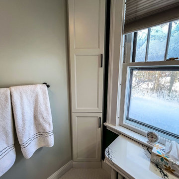 Master Bath Remodel with Custom Cabinetry and Tiled Shower
