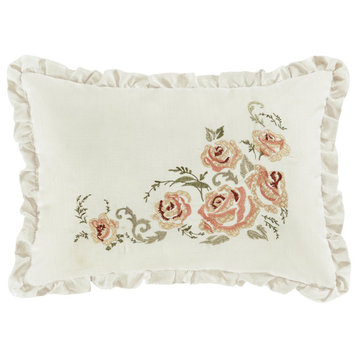 Royal Court Estelle Coral Boudoir Decorative Throw Pillow
