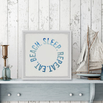 "Eat Beach Sleep Repeat II" Framed Painting Print