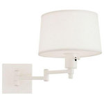 Robert Abbey - Robert Abbey 1806 Real Simple - One Light Swing Arm Sconce - Robert Abbey products are some of the finest in thReal Simple One Ligh Stardust White Powde *UL Approved: YES Energy Star Qualified: n/a ADA Certified: n/a  *Number of Lights: Lamp: 1-*Wattage:60w A19 Medium Base bulb(s) *Bulb Included:No *Bulb Type:A19 Medium Base *Finish Type:Stardust White Powder Coat