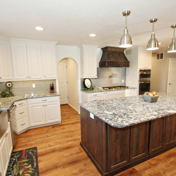 White Painted Kitchen Cabinets with Knotty Alder, Twin Falls ID
