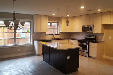 Minimalist kitchen photo in Houston