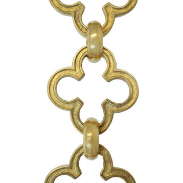Brass Cross Chandelier Chain, Various Finishes, Polished Brass, U42