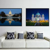 Capital Washington DC Landscape Photo Canvas Print with Picture Frame, 28"x37"