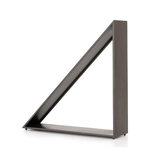 Four Hands - Nero Firewood Storage-Coated Gunmetal - Store firewood in style. An large-scale open triangle of gunmetal-coated iron stands tall and sturdy, awaiting chopped wood for open display, indoors or out. Cover or store inside during inclement weather.