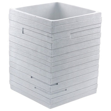 White Free Standing Waste Can