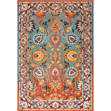Traditional Vintage Floral Glory Rug, Multi, 4'x6'