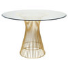Worlds Away Powell Dining Table, Gold Leaf, 54"