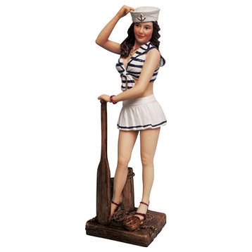 Lady Sailor Figurine With Paddle
