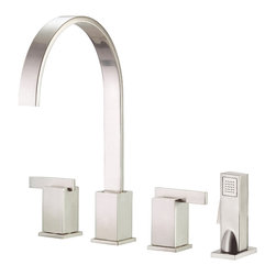 Danze Sirius&trade; Two Handle Kitchen Faucet with Spray - Kitchen Faucets