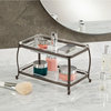 iDesign York Lyra Double Vanity Tray, Bronze and Clear