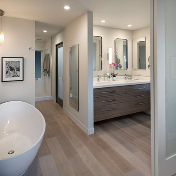 Hillside Contemporary Home Master Bath