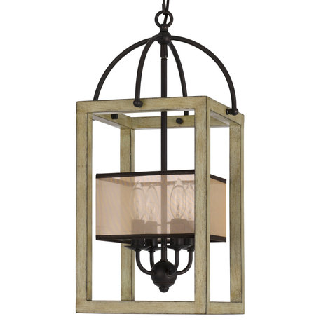 Cal Lighting FX-3781-4 Palencia 4 Light 12"W Drum Chandelier - Black