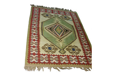 Kilim Area Rug Persian Style Carpet 5.7’ x 3.9’ Colorful Durable Decor Rug 100%