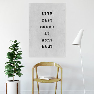 "Live Fast" Painting Print on Wrapped Canvas