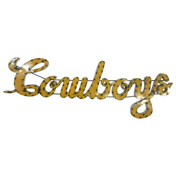 Wyoming Cowboys Recycled Metal Wall Decor