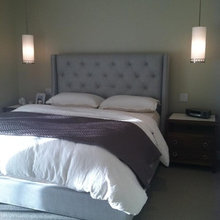 grey bed