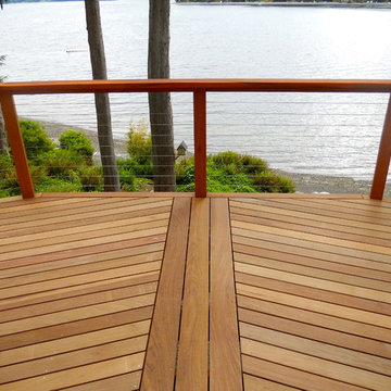 Ipe' deck and cedar cable railing system